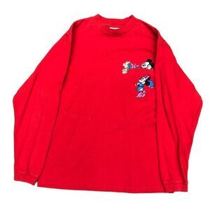 Vintage Embroidered Disney Shirt From The Disney Store Medium Red
